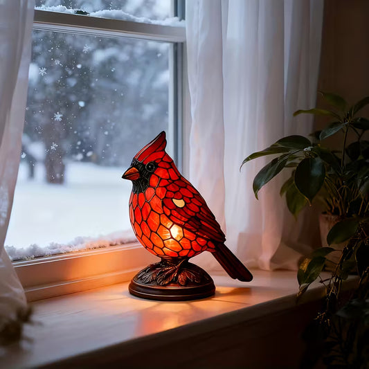 Retro Red Bird Indoor Statue Light