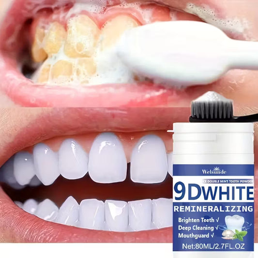 9D Remineralizing Hydroxyapatite Tooth Powder - Professional Whitening & Deep Cleaning Formula